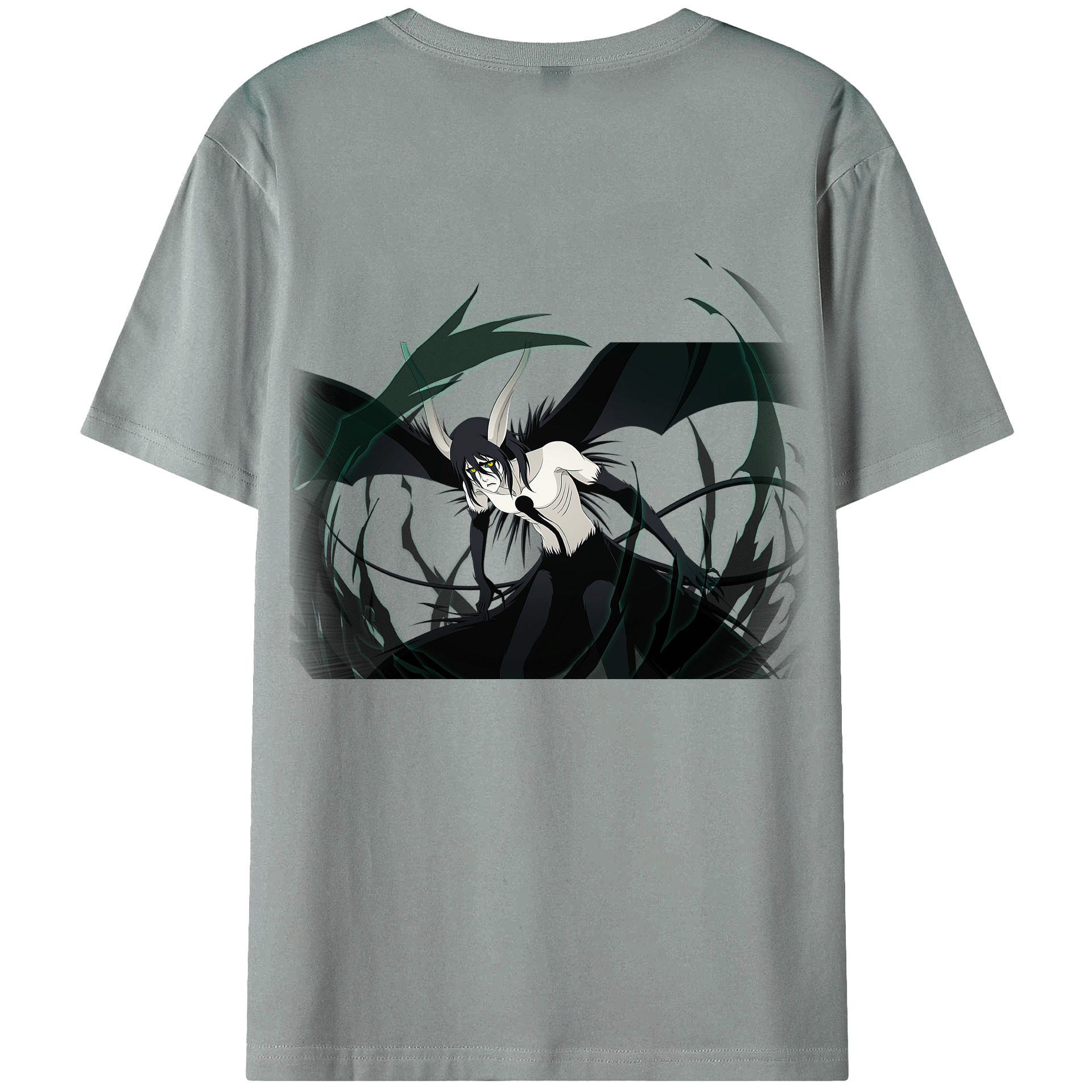 （画像用） ブリーチ ウルキオラ·シファー BLEACH Ulquiorra cifer 綿100％ メンズ半袖Tシャツ（バックプリント） 通気性
